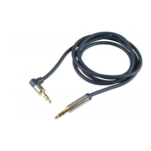 Cablu audio, mufă stereo metalic 3,5mm - mufă stereo metalic 3,5mm, 1 m
