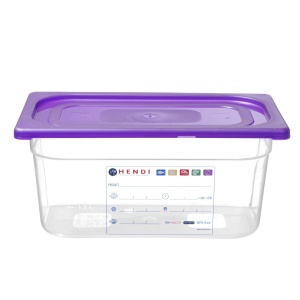 Capac Gastronorm mov, GN 1/3, Hendi, 325x176 mm, HACCP, polipropilena