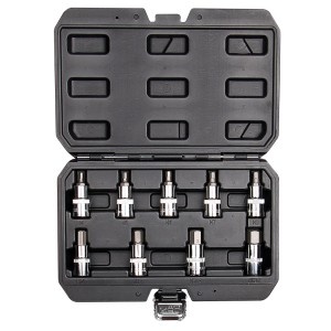 Capete Tubulara 1/2'' cu antrenor hexagonal 55m, 9 buc -set
