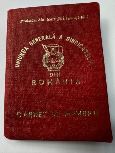 Carnet de membru al Uniunii Generale a Sindicatelor din România (UGSR)