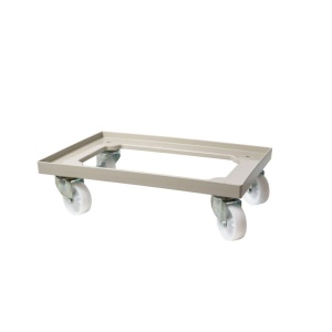 Carucior pentru cutii de aluat de pizza, AmerBox, Gri deschis, 600x400mm
