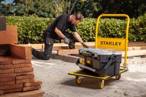Carucior pliabil portabil tip platforma, 73.5 x 47 cm, capacitate maxima 150Kg, roti cu rulmenti, Stanley - Img 4