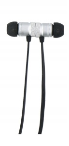 Casti audio stereo bluetooth, microfon incorporat, In-Ear, capete magnetice, telecomanda pe fir, ARGINTIU, Grundig - Img 6