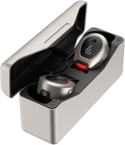 CASTI Edifier, wireless, intraauriculare - butoni, pt smartphone, microfon pe casca, conectare prin Bluetooth 5.0, gri, "TWSNB-MG" - Img 3