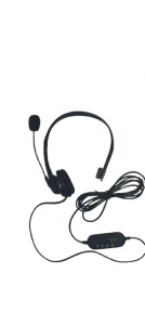 Casti light, call center, mono, conectare port USB - recunoastere automata, microfon, telecomanda pe fir, BULK, OEM - Img 3