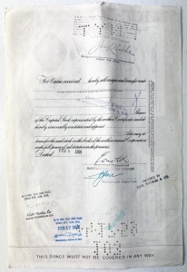 Certificat de acțiuni Pan American World Airways, Inc. - USA - 1958 - Img 2