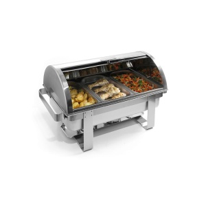 Chafing dish capac rolltop Gastronorm GN1/1, inox, 59x34x(H)40 cm, Model Hendi Rental-Top - Img 2