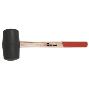 Ciocan cauciuc 400 g, 65 mm, maner lemn