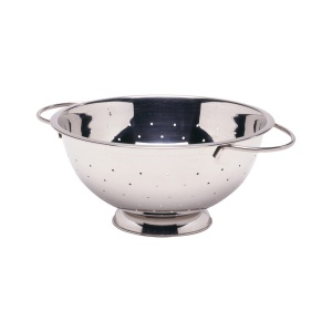 Colander pentru strecurat alimente, inox, Hendi, diametru 24 cm x inaltime 11 cm, potrivit si pentru uz profesional