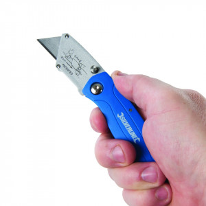 Cutter semiprofesional 100mm, rabatabil, lama mica, Silverline Lock-Back Utility Knife - Img 5