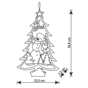 Decor geam, usa, cu LED-uri, cu fir optic - Img 3