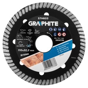 Disc diamantat de taiere 110x22.2xmm pentru 58GE138