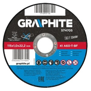 Disc taiere, pentru metal 115 x 1.0 x 22.2 mm,