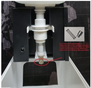 Dispenser automat cu baterii pentru sapun gel, dezinfectant lichid maini, 1000 ml, lampa UV, senzor dozare automata la miscare. - Img 5