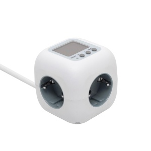 Distribuitor cub cu fir, contor, 3 prize 16A 250V~, 1,5m 3G1.5 mm2 H05VV-F, întrerupător - Img 1