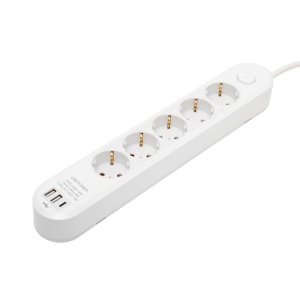 Distriuitor USB C cu 5 porturi și comutator, 3 m, PD 65 W