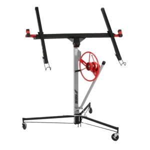 Emelő gipszkartonlapok szereléséhez, emelési magasság 140 - 325 cm, emelőkapacitás 68 kg, Dedra