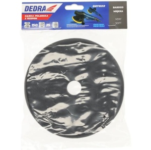 Extra puha szivacsos polírozókorong, velco markolat, 150mm x 25mm, Dedra - Img 2