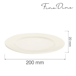 Farfurie Fine Dine, Crema 200 mm - Img 2