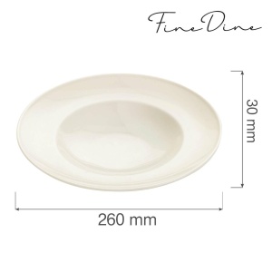 Farfurie paste Fine Dine, Crema 260 mm - Img 2