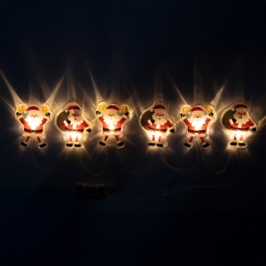 Ghirlandă luminoasă LED Moș Crăciun, silicon - Img 2