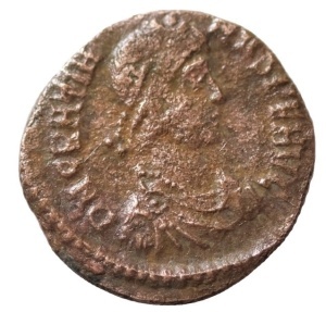 GRATIAN ( 379-383 AD ) MONEDA ANTICA ROMANA
