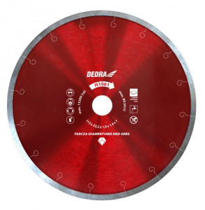Gyémánttárcsás kemény kerámia lapok, 250 x 25,4mm, Dedra