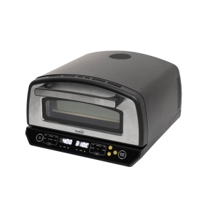 HOME HGPZ450 cuptor electric pentru pizza, max. 2000 W, max. 450 °C, afișaj LED, buton tactil, carcasă metalică, multifuncțional