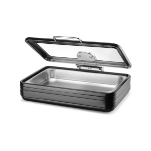 Încălzitor cu inducție cu capac din sticlă De Luxe Black, GN 1/1 Fine Dine - Img 2