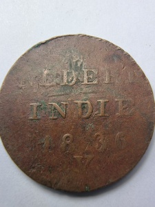 Indiile Olandeze , Colonie a Tarilor de Jos (Indonesia ) - 2 Cents (Duit) 1836