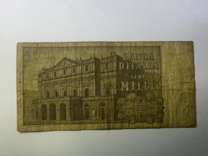 Italia - 1000 Lire ( 1962-1980 ) - Img 4