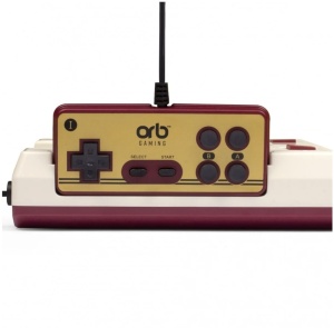 Joc retro, consola retro 8bit, caseta 274 jocuri, 2 controlere, compatibil jocuri discheta galbena Famicom, cablu AV RCA, alimentator, ORB Gaming - Img 2
