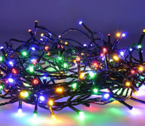 Karácsonyfa installáció, 100 LED izzó, 8m, többszínű fény, 220v, 8 program, VKTools - Img 6