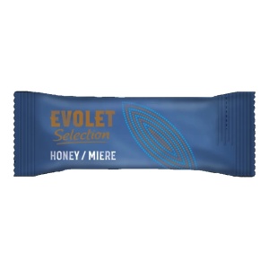 Készlet 200 tasak 12g poliflóra méz, 100% természetes, ideális szállodákba, kávézókba, vásárokra, 2,4 kg, Evolet