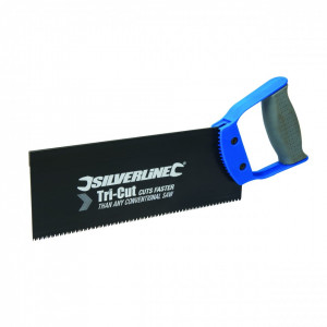 Kézi tri-cut fűrész , 250mm , 12tpi , Silverline Tri-Cut Tenon Saw Saw