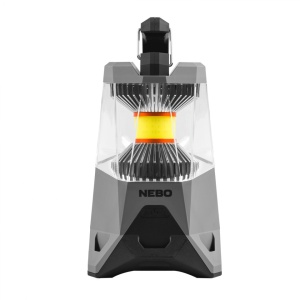 Lanterna LED camping, portabila, alimentare acumulator inclus sau baterii, 1000lm, lumina alba la 360 / 120 grade sau rosie, IPX4, negru, functie power bank, Nebo Galileo 1000 NEB-LTN-0004-G - Img 1