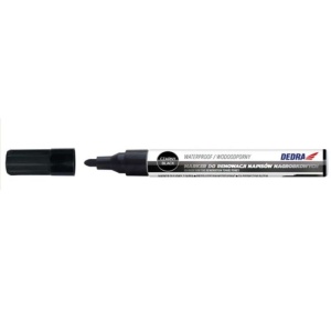 Marker cu vopsea restaurare pietre funerare, negru, varf 2.5mm, rezistenta la apa, UV, Dedra - Img 5