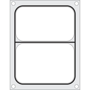 Matrita sigilare pentru un recipient cu doua compartimente 227x178 mm