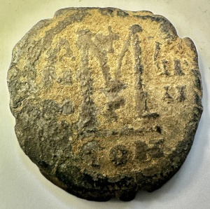 MAURICE TIBERIUS ( 582-602 AD ) - Moneda Medievala Bizantina - Img 2