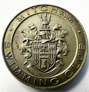 Medalie sportivă originală – Mitcham Swimming Club (Marea Britanie), 1956