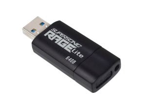 MEMORIE USB 3.2 PATRIOT Supersonic Rage Lite, 64 GB, protectie slide, negru, "PEF64GRLB32U" - Img 4