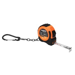 Mini breloc de masurare cu ruleta 2 m x 13 mm, comanda minima 24 buc.