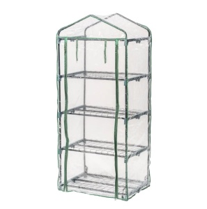 Mini üvegház, összecsukható napernyő erkélyre, teraszra, szűk helyekre, méretek 69x49x160cm, PVC, Dedra
