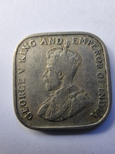 Moneda Coloniala - Ceylon - 5 Cents 1920 – George V - Img 2