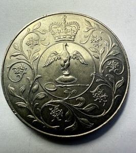 Moneda Comemorativa - Regatul Unit - Crown - Jubileul de Argint al Reginei Elisabeta a II-a (25 de ani de domnie: 1952–1977) - Img 2