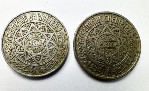 Moneda Maroc - Protectorat Francez - Mohammed V - Set 5/10 Francs 1947-1951 - Img 2