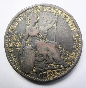 Moneda Regatul Unit - George IV - Farthing 1821 - Img 2