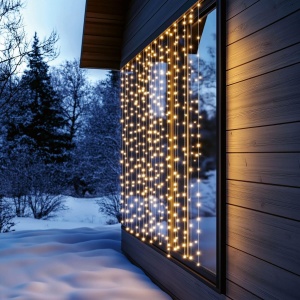 Perdea luminoasă LED DOT, 2x2 m, alb rece