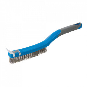 Perie sarma pentru curatat gratar, 2 in 1, 350mm x 30mm, Silverline - Img 2