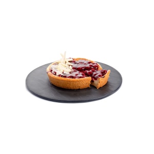 Platou rotund servire, Hendi, din melamina cu aspect ardezie, 430x(H)7 mm - Img 2